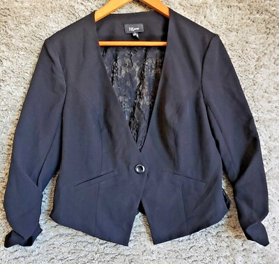 #ad IZ Byer Black Blazer Jacket Size XL $13.95