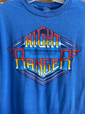 #ad Night Ranger Vintage Tour Logo Short Sleeve Blue All Size T Shirt AC1165 $22.49