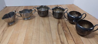 #ad Lot 2 of Vintage Silver Platted Cream and Sugar Pots $9.60