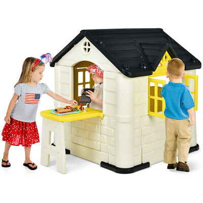 #ad Kid#x27;s Playhouse Pretend Toy House For Boys and Girls 7 Pieces Toy Set Yellow $535.88