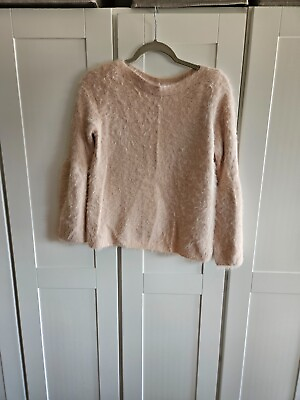 #ad Light Pink Lauren Conrad Fuzzy Sweater Women#x27;s Size Small $27.85