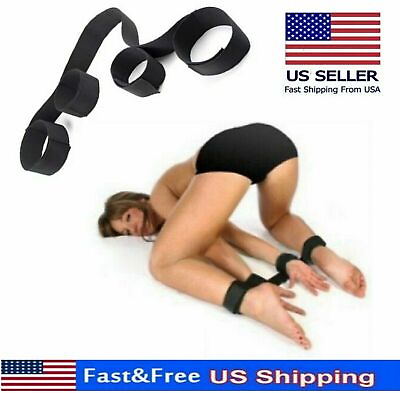 #ad BDSM Ankle Hand Cuffs Restraints Set Leg Bondage Strap Spreader Bar Sex Toys $6.99