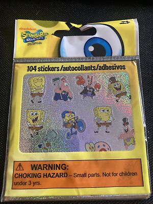 #ad Nickelodeon Sponge Bob Stickers 104 SandyLion Patrick Squidward Crabby Prism $9.99