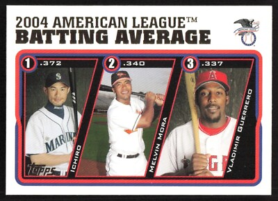#ad 2005 Topps League Leaders Batting Average Ichiro Suzuki Melvin Mora Vladimir $1.75