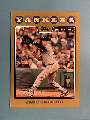 #ad Jason Giambi 2008 Topps #409 Gold # 2008 New York Yankees $2.29