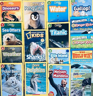 #ad 16 lot NATIONAL GEOGRAPHIC KIDS books readers Level 1 2 3 Ranger Rick $17.50