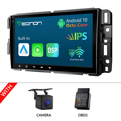 #ad CAMOBD2Android 10 8quot; Car Stereo Radio GPS Sat Nav Bluetooth For Chevrolet GMC $234.27