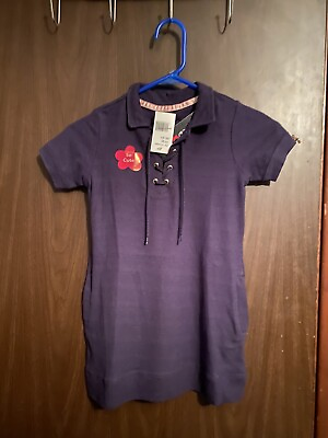 #ad Girls Uniform Dress Short Sleeve Navy Blue With Two Side Pockets. $13.00