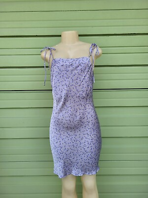 #ad ZARA MULTICOLOR Strappy Floral Print Slip Dress S OB44 $26.99