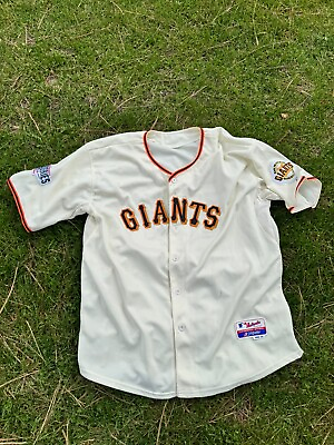 #ad Buster Posey Majestic SF Giants World Series Jersey SIZE 48 $89.99
