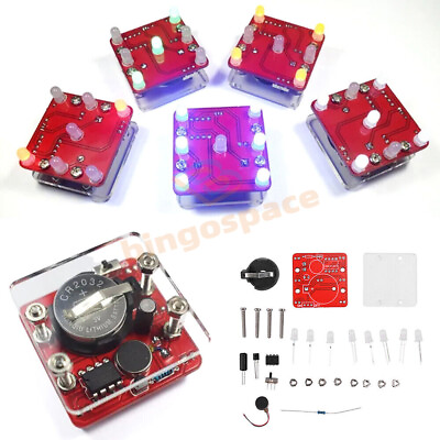 #ad DIY Swing Shaking LED Kit With Small Vibration Motor Diy Electronic Kits 3Colors $5.68