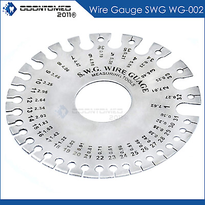#ad Round Wire Gauge Measuring Tool Thickness Diameter Gage SWG Sheet Metal Gauge $8.61