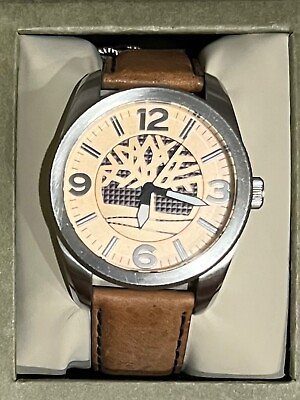 #ad Timberland Men#x27;s Watch Bolton Leather Strap New In Box $152.15