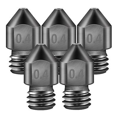 #ad 5pcs Pack Hardened Steel Tool High Temperature Pointed Nozzles 0.4mm 1.75mm $9.59