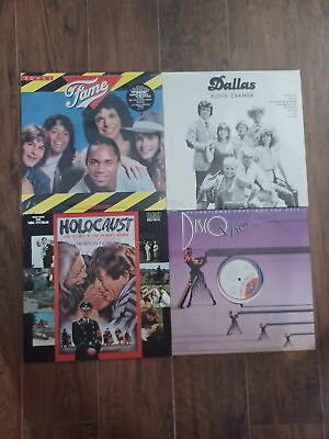 #ad Lot of 4 TV Show Themes Vinyl LPs The Kids From Fame Dallas Holocaust Chips $11.25