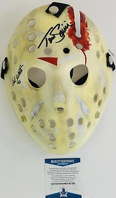 #ad TED WHITE TOM SAVINI SIGNED JASON VOORHEES MASK FRIDAY THE 13TH FINAL CHAPTER 21 $269.99