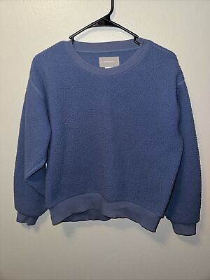 #ad Everlane Renew Blue Sweater Size Small Recycled Polyester Free Shipping Women’s $30.00