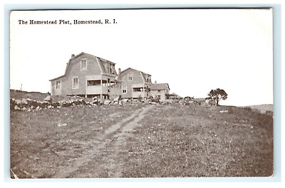 #ad 1915 Homestead Plat Homestead RI Rhode Island Early Postcard View $12.00