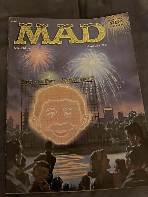#ad Mad Magazine #34 August 1957 Fourth of July VG early issue shipping included $44.90
