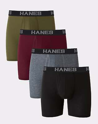 #ad Hanes Boxer Brief 4 Pack Ultimate Comfort Flex Fit Total Support Pouch Tagless $24.00