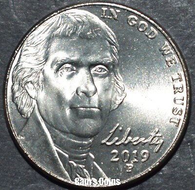 #ad 2019 P BU Jefferson Nickel Brilliant Uncirculated Coin $2.59