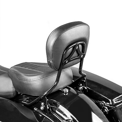 #ad MOFUN Gloss Black Sissy Bar Backrest For Harley Touring Street Glide 2009 2024 $74.99