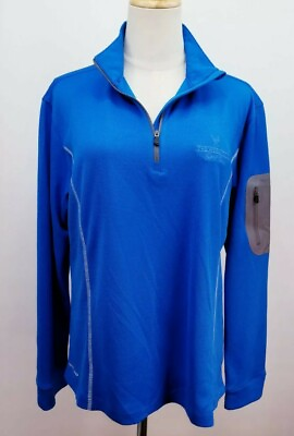 #ad PING Ranger Zip Golf Polo Shirt Womens Sz L Blue Long Sleeves NEW EA1025 $46.96