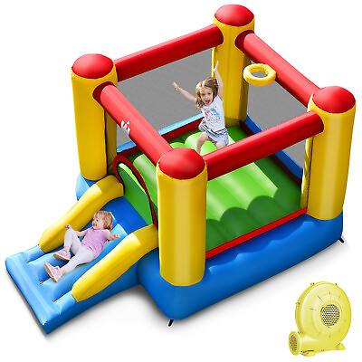 Kids Slide Bounce House Inflatable Bouncer for Indoor Outdoor with 350W Blower $169.59