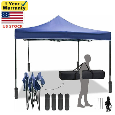 #ad 10x10#x27; Commercial Pop UP Canopy Party Tent Folding Waterproof Gazebo Heavy Duty $85.99