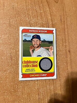 #ad 2023 Topps Heritage Patrick Wisdom Clubhouse Collection Relic CUBS $4.00