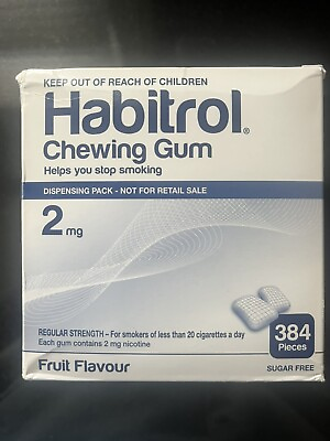 #ad Habitrol 2mg Fruit Coated Nicotine Gum 384 Pieces $55.00