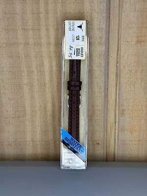 #ad NEW Hadley Roma LS788 12mm Brown Genuine Leather Ladies Watch Band $7.99