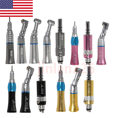 #ad NSK Style Dental Contra angle Straight Low Speed Handpiece 2 4Holes Air Motor $33.98