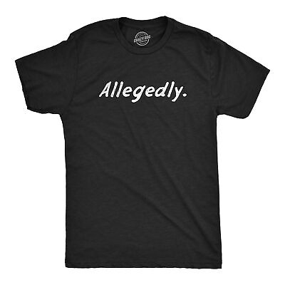 #ad Mens Allegedly T Shirt Funny Crime Accused Charges Joke Tee For Guys $14.00