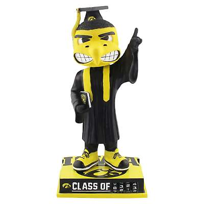 #ad Iowa Hawkeyes Graduation Mascot Bobblehead Numbered to 3000 NEW $35.00