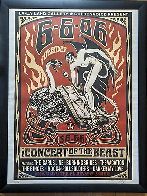 #ad Shepard Fairy Concert Of The Beast Signed Numbered Print #112 Framed $375.00