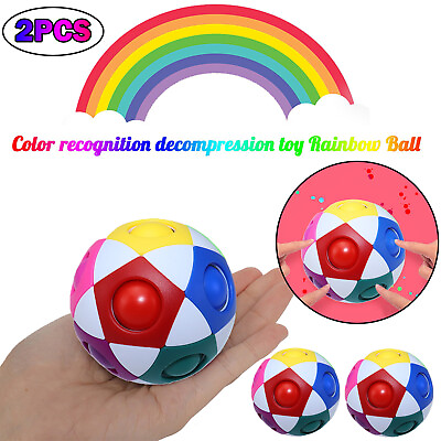 #ad Magics Rainbow Ball Fidget Ball Speed 3D Puzzle Ball Educational Toys Brain $6.42