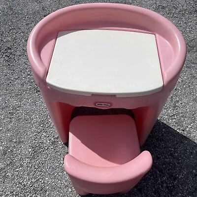 #ad Vintage Little Tikes Toddler Play Pretend Beauty Pink Vanity amp; Chair $149.99