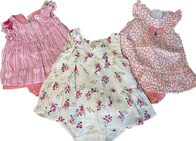 #ad LOT OF 3 Girls Newborn 3 Months Baby Gap Mayoral Cat amp; Jack Outfits EUC $35.00