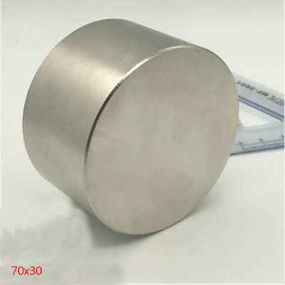 #ad Dia:70 mmx 30 40mm Spuer Strong Rare Earth Neodymium Disc Large Round Magnet N50 $161.49