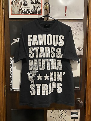 #ad Famous Stars and Mutha F**kin’ Straps Bold Spellout OG Tee Shirt Travis Barker $99.00
