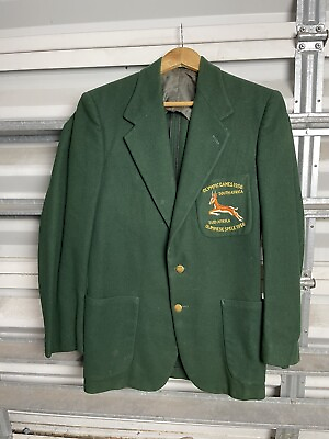#ad 1956 South Africa Olympics Closing Ceremony Official Green Jacket Player Worn $500.00