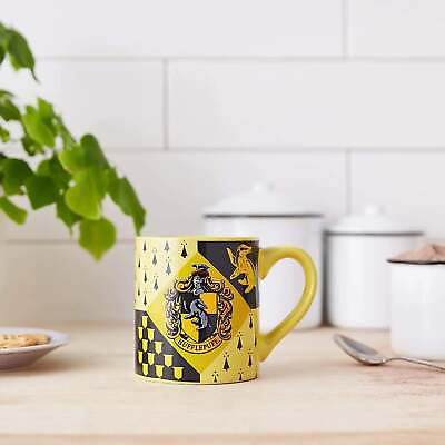 #ad Harry Potter Hogwarts Hufflepuff House Crest 14oz Ceramic Mug $17.95