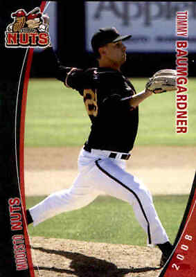 #ad 2008 Modesto Nuts Grandstand #1 Tommy Baumgardner Lakeland Florida Baseball Card $12.99