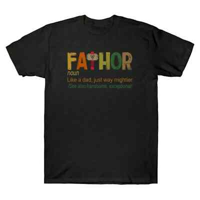 #ad Fathor Noun Like A Dad Just Way Mightier See Also Handsome Vintage Mens T Shirt $21.99