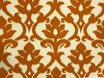 #ad Richloom AZZURO Ikat TANGERINE Home Decor Drapery Upholstery Sewing Fabric BTY $9.75