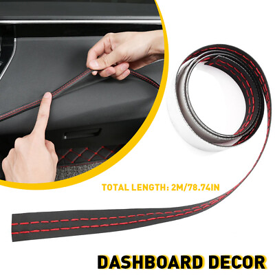 #ad Red Car Mouldings Trim Line Strip For Accessories Car Door Dashboard Strip G $9.65