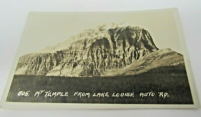 #ad Mount Temple from Lake Louise Postcard RPPC Real Photo from Auto Rd. $9.99