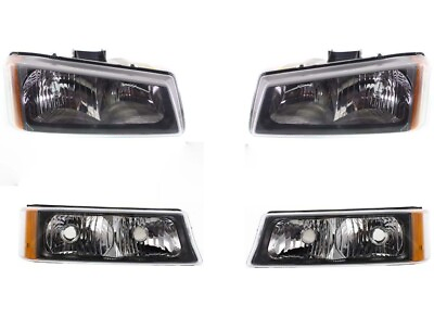 #ad Headlights For 2003 2006 Chevy Silverado 2007 Classic With Signal Lamps $149.95