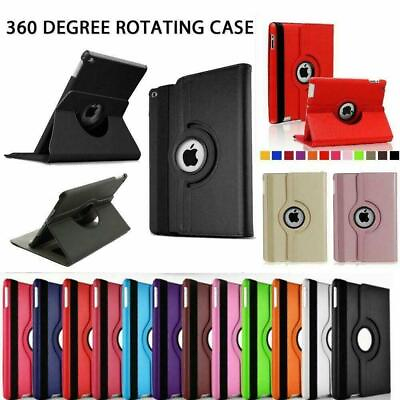 #ad 360 Rotating Leather Folio Shockproof Case Cover Stand For All iPad Mini Air Pro $10.99